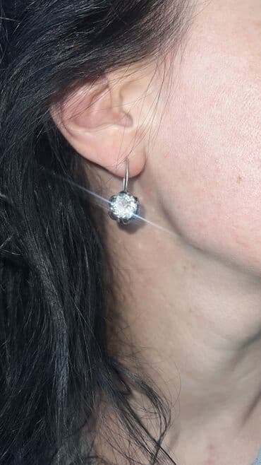 свадебные платья оптом бишкек: Серебряные серьги, Проба 925, Циркон, Женские, Новый — 2