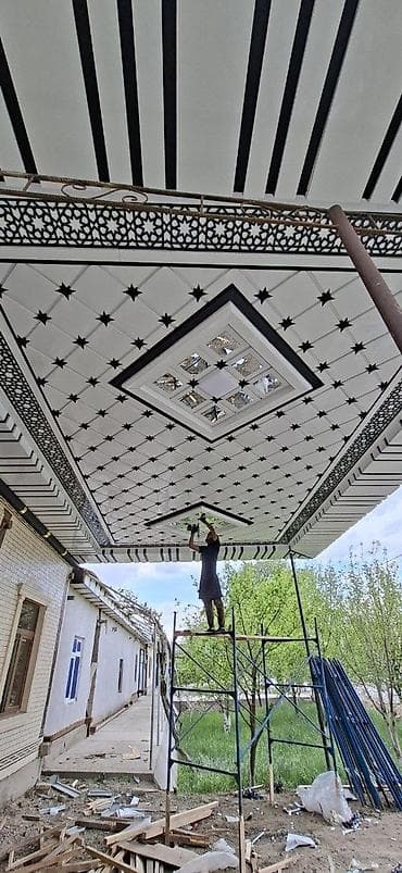 крыша материал: Алюминиевые навесные потолки для веранд, террас и помещений — 5