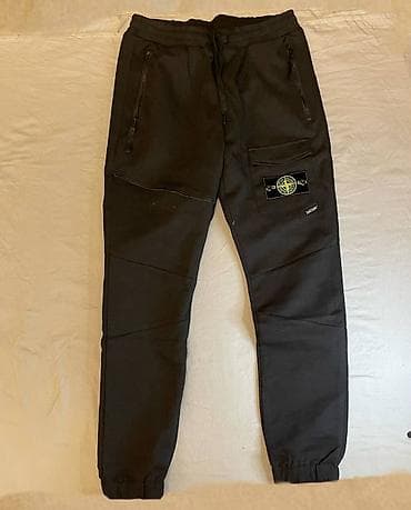 джинсы бойфренд: Мужские джоггеры Stone Island - Модель: спортивные штаны-джоггеры с — 4