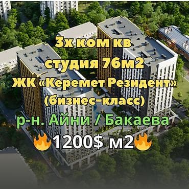 2026: 3 комнаты, 76 м², Элитка, 14 этаж, Готовая ПСО (под самоотделку) — 1