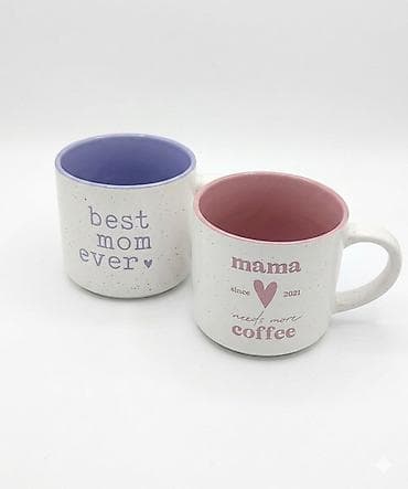 Кухонные принадлежности: Керамические кружки с надписями - Материал: керамика, гладкая глазурь — 5