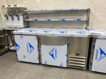 оборудование для общепита: Ванна моечная, мойка, стол из нержавейки, стол нейтральный, стеллажи — 8