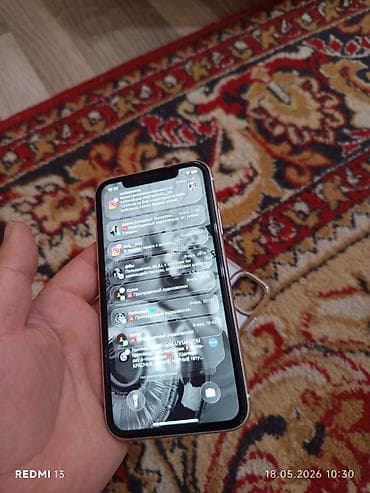 redmi 9 т: IPhone 11, Колдонулган, 128 ГБ, Ак, Каптама, 75 % — 4