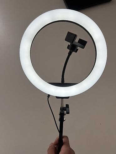 фото камеры: Штатив асмр Кольцевая LED‑лампа с кронштейном на пружинном рычаге и — 2