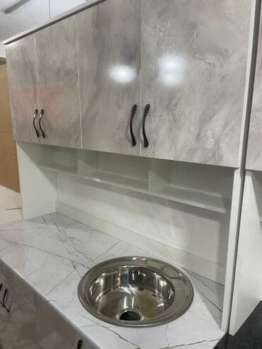 кухонный бувет: Кухонный гарнитур, Новый, В рассрочку, цвет - Бежевый, ДСП, Платная доставка — 2