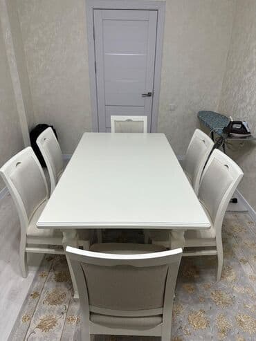 мебель выкуп: Стол трансформер Для кухни, Раскладной стол, цвет - Белый — 1