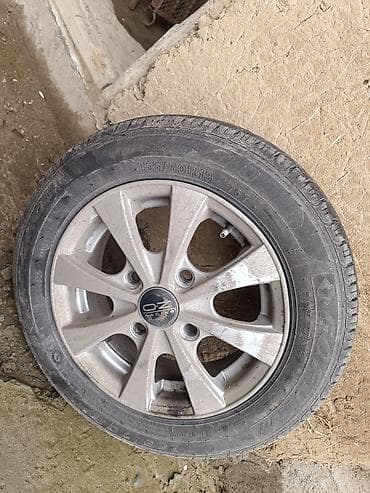 литые диски матиз: Колеса в сборе 155 / 70 / R 13, Лето, Б/у, 1 шт, Легковые, Литые, отверстий - 4 — 3