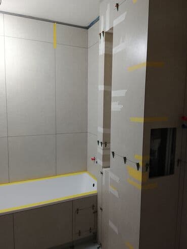 расценки на отделочные работы в бишкеке 2023: Подготовка стен для укладки, Подготовка стен для грунтовки, Резка плитки | Керамическая плитка, Керамогранитая плитка, Мозаичная плитка | Вертикальная укладка, Диагональная укладка, Горизонтальная укладка Больше 6 лет опыта — 7