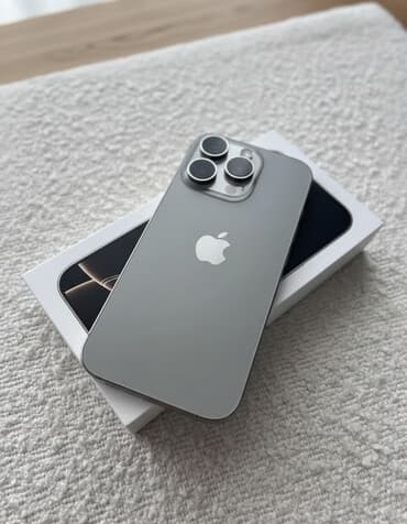 iphone x10: IPhone 16 Pro Max, Б/у, 256 ГБ, Natural Titanium, Зарядное устройство, Защитное стекло, Чехол, 90 % — 1