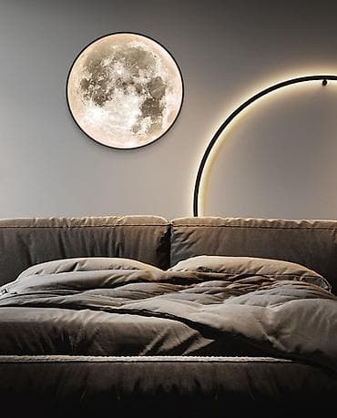 band 4: Настенный светильник в виде луны, диаметром до 1 метра. цена — 1
