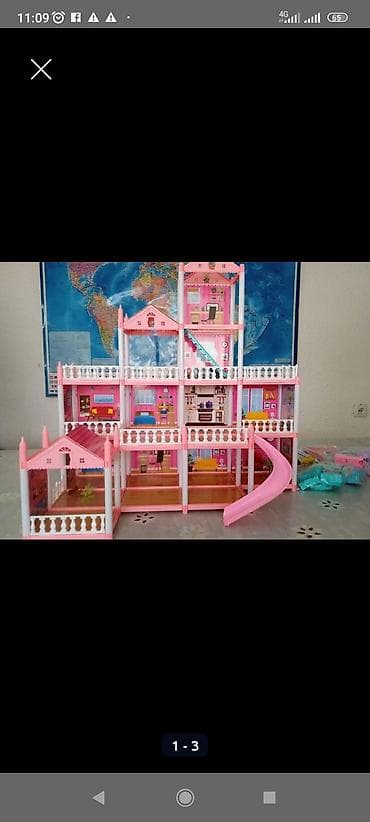 barbie: Большой кукольный дом с горкой и верандой - Многоуровневая — 1