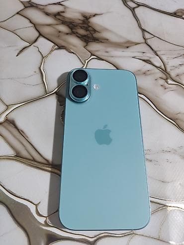 12 pro 512: IPhone 16, Б/у, 128 ГБ, Голубой, Чехол, 97 % — 1