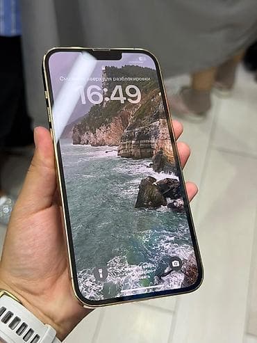 iphone 16 plus: IPhone 13 Pro Max, Б/у, 128 ГБ, Золотой, 81 % — 8