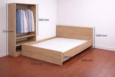 бир: Бир кишилик керебет, Жаңы, Каркассыз матрас, узуну - 200 см — 2