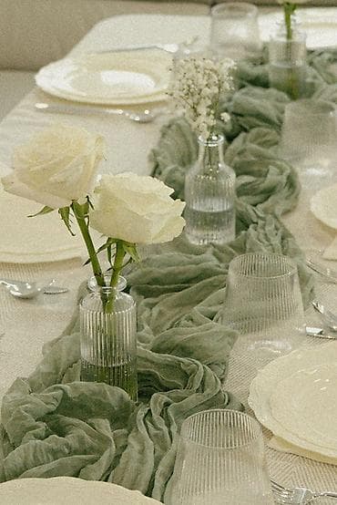 клеенки на стол: Текстильный декор для стола: воздушные дорожки-гармоники - — 2