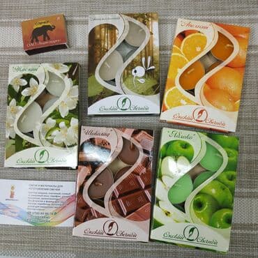 матча чай: Аромасвечи чайные. Ароматизированные свечи, 24 аромата. В упаковке по — 5