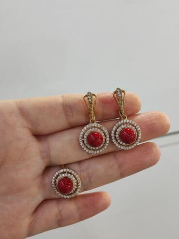 эксклюзивные свадебные пригласительные: Набор украшений, Проба 925, Женские, Новый — 5