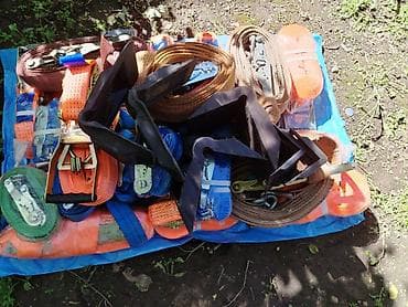 б у страпила: Новые Стяжные ремни с трещоткой (ратчет), оранжевые, с крюками - — 6