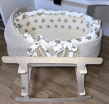 детские коляски люльки: Люлька, Колыбель, Дерево, цвет - Серый — 1