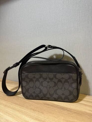 Аксессуары: Классическая сумка, Coach, Материал: Комбинированный материал, Застежка на молнии, Унисекс, Б/у — 2