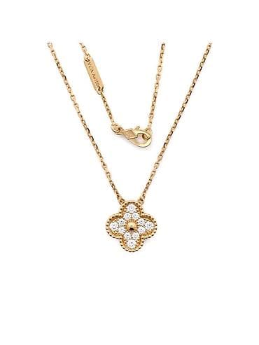 Кулоны и подвески: Подвеска в форме клевера с бриллиантовой россыпью - Классический — 2