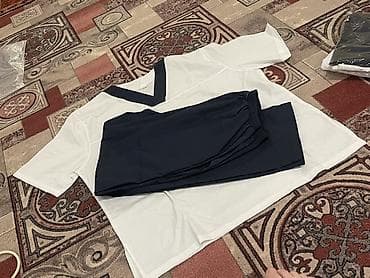 оптом кийимдер: Новый✅Медицинский комплект унисекс (скраб): топ + брюки. - Цвет — 1