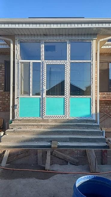 Жасалгалоочу жумуштар: Пластиковые и алюминиевые окна, двери и перегородки 45$ ойдо — 4