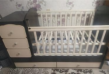 Балдар эмереги: Балдар үчүн трансформер керебет, Колдонулган, Башка түрү, түсү - Күрөң — 1