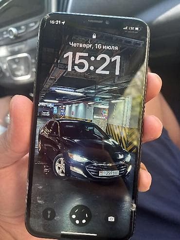 IPhone X, Б/у, 64 ГБ, Space Gray, Кабель, 100 %