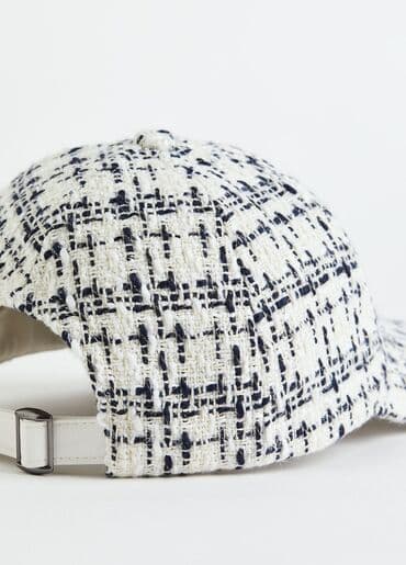 брендовые вещи оригинал: H&M Твидовая кепка из структурированной ткани с тесьмой — 1