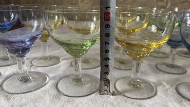 каменные столешницы: Фужеры "Гусь Хрустальный" Состояние всех идеальное! 3 цвета по 11 штук — 8