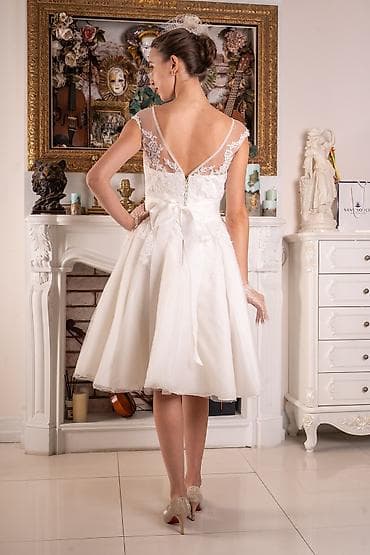 на свадьбу: Свадебное платье, С фатой, Фатин, Пышное, Кружево, Новый — 7