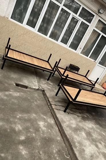 office table: Национальный кыргызский стол, Новый, Складная, ЛДСП, цвет - Черный — 2