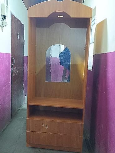 Чечинүүчү жайга шкафтар: Кире бериш үчүн шкаф, Күзгүсү менен, ЛДСП — 1