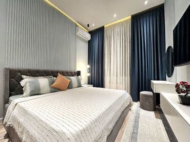 аренда однокомнатной квартиры бишкек: 1 комната, Душевая кабина, Постельное белье, Кондиционер — 2