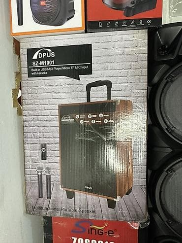 колонки с микрофоном для караоке: Портативная акустическая система DPUS SZ-M1001 с караоке - — 4