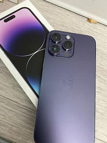 apple монитор: IPhone 14 Pro Max, Б/у, 256 ГБ, Deep Purple, 76 % — 2