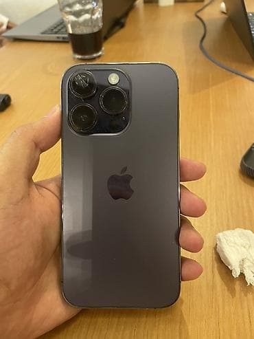 IPhone 14 Pro, Б/у, 256 ГБ, Deep Purple, Чехол, 78 %
