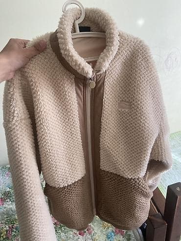 tech fleese: Тёплая женская флисовая куртка-шерпа - Материал: густой «шёрстяной» — 3