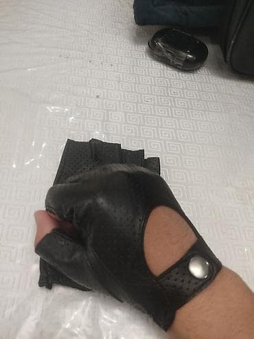 перчатки кожа: Перчатки, варежки, Унисекс, Б/у, цвет - Черный — 3