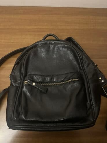 сумка органайзер для документов: Городской рюкзак из чёрной эко‑кожи. - Универсальный дизайн — 2