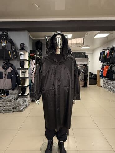 Дождевик-плащ с капюшоном, черный Адрес: Иса Ахунбаева 186/1
