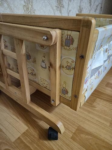 chicco echo: Люлька, Б/у, Колыбель, Дерево, цвет - Желтый, Самовывоз — 4