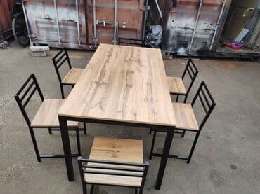 кухонные столы и стуля: Кухонный стол с стульями Размеры разные в наличии и на заказ изготовим — 13