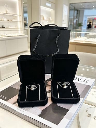 Жеке буюмдар: Күмүш колье, Үлгүсү 925, Аялдарга, Жаңы, Кыстырмасыз — 2