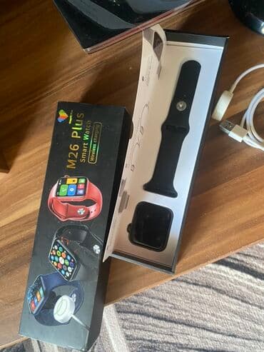 Смарт-часы модели M26 Plus с беспроводной зарядкой. Часы поставляются