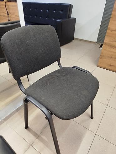 купить белый компьютерный стол: Комплект офисной мебели, Кресло, ДСП, цвет - Черный — 5