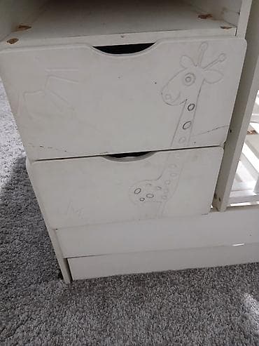 стол письменный детский: Детская кровать трансформер, Б/у, Другой тип, цвет - Белый — 3