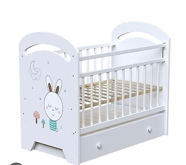 спальный гарнитур в бишкеке фото и цены: Детская кроватка с рисунком зайчика - Цвет: белый, нейтральный для — 1