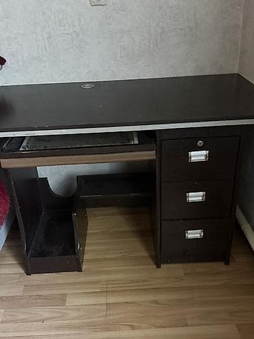 компьютерный стол трансформер: Компьютерный стол, Б/у, С полками — 2